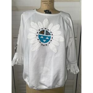 Vintage 80s 90s Lida Women’s Southwest Native American Sweatshirt USA Made Large